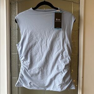 Rebecca Minkoff Sky Blue rouged Tank Top